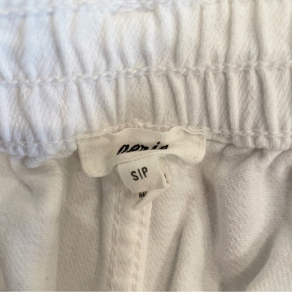 Aerie Daydream Denim Shorts Small White Frayed Hem Stretch Elastic - Picture 4 of 8